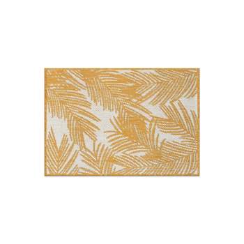 World Rug Gallery Contemporary Distressed Leaves Textured Flat Weave Indoor/Outdoor Area Rug