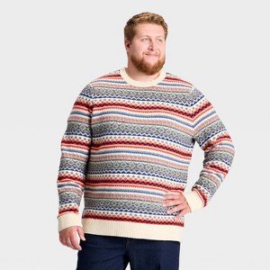 Men's Fair Isle Sweater - Goodfellow & Co™ Jacquard - 1 of 3