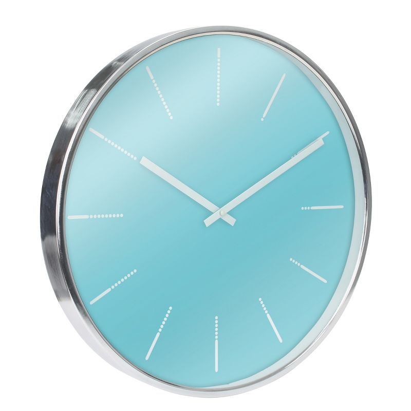 20&#34; Simplistic Wall Clock Blue/Silver - Stonebriar Collection, 3 of 8