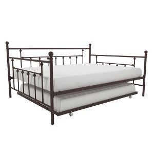 Milan Queen Daybed And Full Trundle Set Bronze Room Joy Victorian Design Metal Frame No Box Spring Needed Target