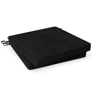 Costway Outdoor Chair Cushion Set of 2/4/6 Waterproof Fade-Resistant Olefin Seat Cushions Brown/Navy/Gray/Black - 1 of 4