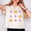 Simply Sage Market Women's Pumpkins and Flowers Short Sleeve Relaxed Fit Cropped Tee - 2 of 4