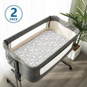 Biloban- Crib Sheets baby boy and baby girl,  Baby Bassinet Sheets Cotton, Bassinet sheets for boys and girls - 1 of 4