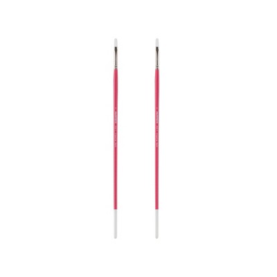 Creative Mark Pro White Soft Filament Acrylic Paint Brushes - Round  Sets of 2 - Versatile Synthetic Brushes for Acrylic Painting , Gouache, Oils &