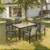 Hrinhom 7 Pieces Patio Dining Table And Chairs Set,Outdoor Rattan Furniture Set - 2 of 4