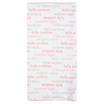 Pink Rainbow and White Cotton Flannel Baby Receiving Blankets, 5-Pack