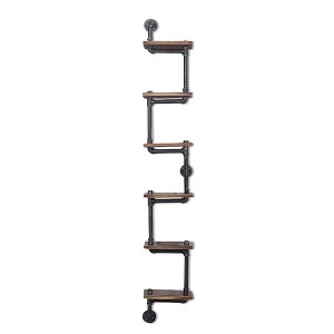 YIYIBYUS Wall-mounted Book Storage Rack, 6-tier Book Storage Rack - 1 of 4
