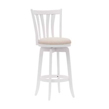 30" Savana Wood Bar Height Swivel Stool White - Hillsdale Furniture