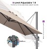 PURPLE LEAF Cantilever Patio Umbrella Outdoor Offset Umbrella with 3 Years Fade Resistance Recycled Fabric With Base - 3 of 4