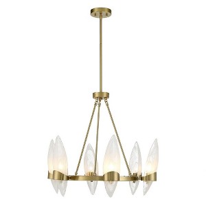 Savoy House Nouvel 6 - Light Chandelier in  Warm Brass - 1 of 4