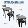 Dining Table Set for 2, 3 Piece Small Kitchen Table and 2 Upholstered Chairs with Metal Frame & Wood Grain Tabletop - 4 of 4