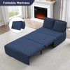 Mjkone Full/Queen Size Sofa Bed, 2 in 1 Convertible Linen Loveseat Sleeper Sofa Couch with Cushions - 2 of 4