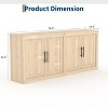 Mid Century Modern Sideboard Cabinet, Wood Storage Buffet for Living Room, Kitchen, Hallway - 2 of 4