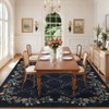 Washable Rug Modern Floral Rug Non Slip Low Pile Rug Stain Resistant Area Rug Non Shedding Indoor Floor Cover for Bedroom Living Room - 2 of 4