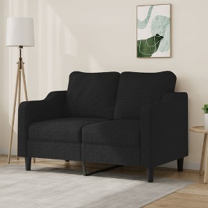 vidaXL 2-Seater Sofa Black 47.2 in. Fabric - 1 of 4