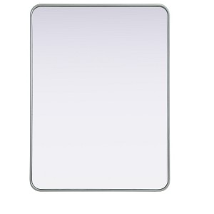 Elegant Lighting Contour Metal Rectangle Mirror 30x40 in Silver - 1 of 4