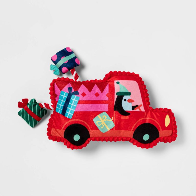 Truck with Rope Plush Dog Toy - Red - Wondershop&#8482;, 1 of 5