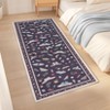 Modern Insect Floral Area Rug Non Slip Stain Resistant Low Pile Floor Cover Machine Washable Ultra Thin&Soft Indoor Mat - 3 of 4