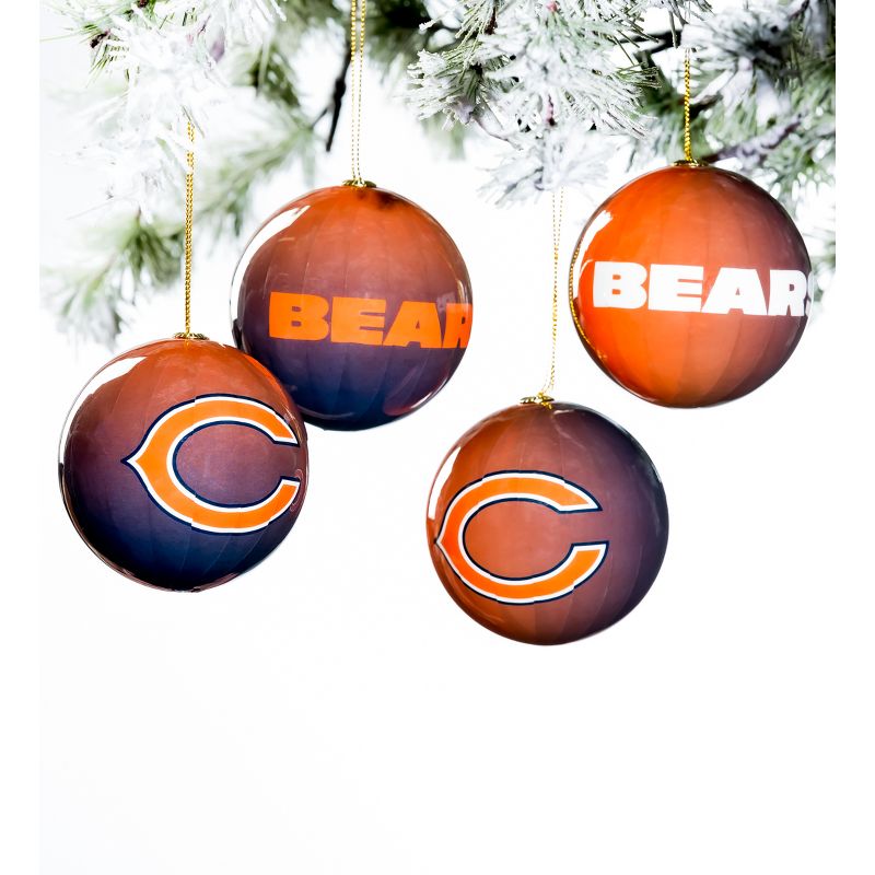 Evergreen Holiday Ball Ornaments, Set of 12, Chicago Bears, 4 of 5