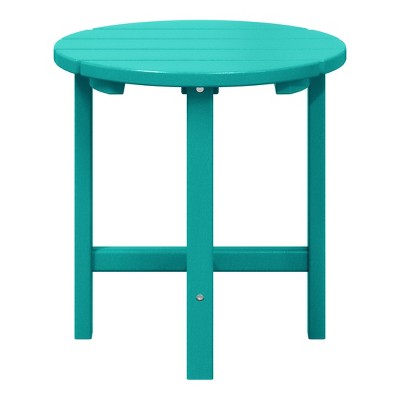 WestinTrends All-Weather Outdoor Patio Round Poly Adirondack Side Table