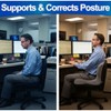 5 Star Super Deals Ergonomic Memory Foam Seat Cushion with Lumbar and Back Support – Coccyx and Tailbone Pain Relief, Orthopedic Posture Correction - 3 of 4