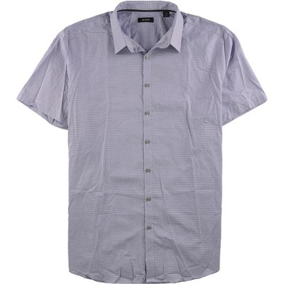 Alfani Mens Tonal Print Button Up Shirt