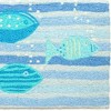 Jellybean Three Little Fish 20"x30" Washable Accent Doormat – Fun, Vibrant Ocean-Inspired Design for Indoor/Outdoor Use - 2 of 3