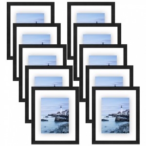 Americanflat Floating Picture Frame with polished glass - Horizontal and Vertical Formats for Wall - Horizontal and Vertical Formats for Wall - 1 of 4