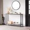 Console Table, Sofa Tables Narrow Entryway Table with Glass Shelf and Metal Frame - 4 of 4