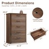 5 Drawer Fluted Dresser, 45" Tall Modern Chest with Curved Profile, Wood Storage Organizer for Bedroom Living Room-3irtyhousy - 4 of 4