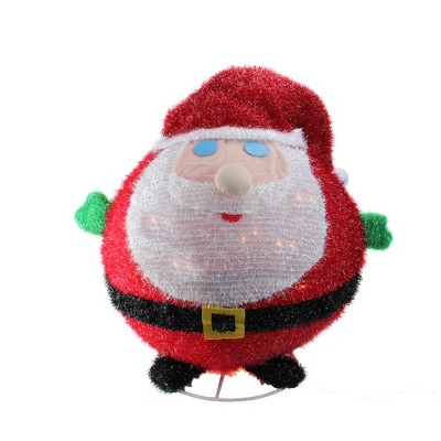 Northlight 22" Pre-Lit Red and White Collapsible Christmas Santa Claus Outdoor Decor