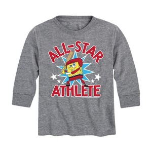 Boys' - SpongeBob SquarePants - American All Star Long Sleeve Graphic T-Shirt - 1 of 4