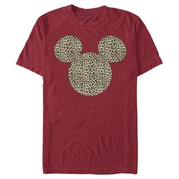 Men's Mickey & Friends Mickey & Mickey Mouse Cheetah Print Classic Ears T-Shirt