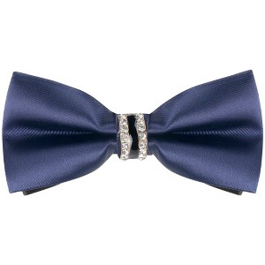 INSPIRE CHIC Men's Rhinestone Decor Pre-tied Adjustable Bow Tie - 1 of 4