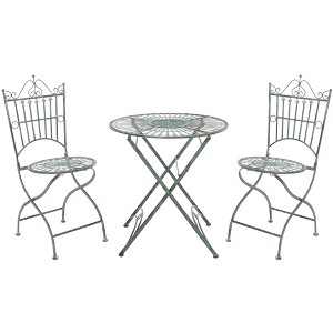 Belen Bistro Set, One Table And Two Chairs - Outdoor - PAT5020 - Safavieh - 1 of 4