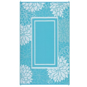Outdoor Rug Modern Carpet Waterproof Plastic Straw Rug UV-Resistant Reversible Mat for Camping RV Porch Deck Balcony Beach - 1 of 4