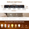 BAOURE 20.08" Black Bathroom Vanity Light Fixture, Rustic Wall Sconces with Glass Shade,Vanity Lighting Fixtures Over Mirror for Living Room Hallway - 3 of 4