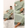 Lars Amadeus Men's Loose Fit Lightweight Striped Print Nightshirts - 3 of 4