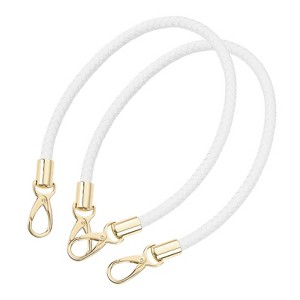 Unique Bargains PU Leather Braided Replacement Metal Buckles Purse Strap 2 Pcs - 1 of 4