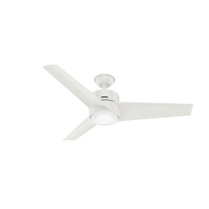 Hunter Fans 54" Havoc Ceiling Fan Fresh White Finish - Modern Design, Wet Rated, Integrated LED, 3 Blades, Optimal Cooling Performance - 1 of 4