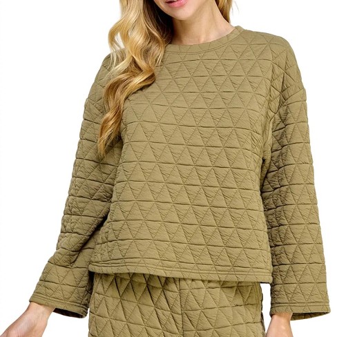 Women's Long Sleeve Quilted Top - Reg/Curvy - SEE AND BE SEEN - image 1 of 4