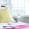 Round Prism Mini Table Lamp with Matching Fabric Shade White - Simple Designs - image 4 of 4