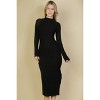 Slickblue Women's Sweater Knit Midi Dress, Mock Neck with Split Thigh, Long Sleeve Style, 3 Color Options, Size S-L - 2 of 4