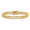 Black Bow Jewelry Men's 14k Yellow Gold, 7.8mm Flat Beveled Curb Chain Bracelet, 8 Inch - 3 of 4