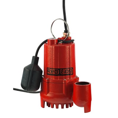 Red Lion 1/2 HP 4300 GPH Cast Iron Sump Pump with Tethered Float Switch 14942746