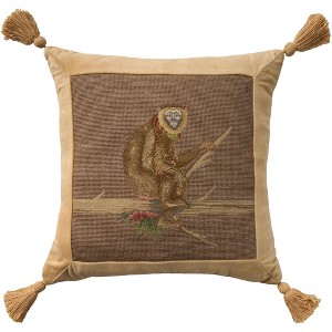 Mina Victory Vintage Monkey On Branch Indoor Throw Pillow - 1 of 4
