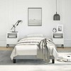 vidaXL Twin Bed Frame, Fabric Upholstered Platform Bed Frame, Light Gray, No Mattress - 3 of 4