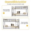 Karl Home Kids Low Floor Bunk Bed Twin Size with Guard Rails and Stairs in Gray - 3 of 4