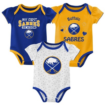 NHL Buffalo Sabres Baby Girls' Winning Goal 3pk Bodysuit Set