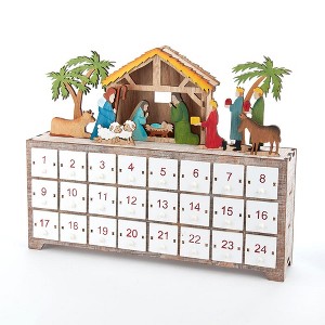 Kurt Adler Kurt Adler 10.4-Inch Battery-Operated Light-Up LED Nativity Advent Calendar - 1 of 4